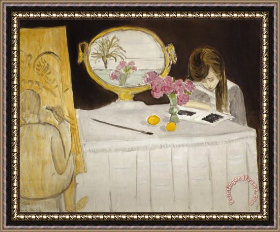 Henri Matisse La Lecon De Peinture Or La Seance De Peinture [the Painting Lesson Or The Painting Session] Framed Print